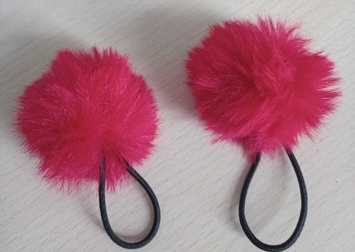 Pompom haarplüsch ring - pompom,